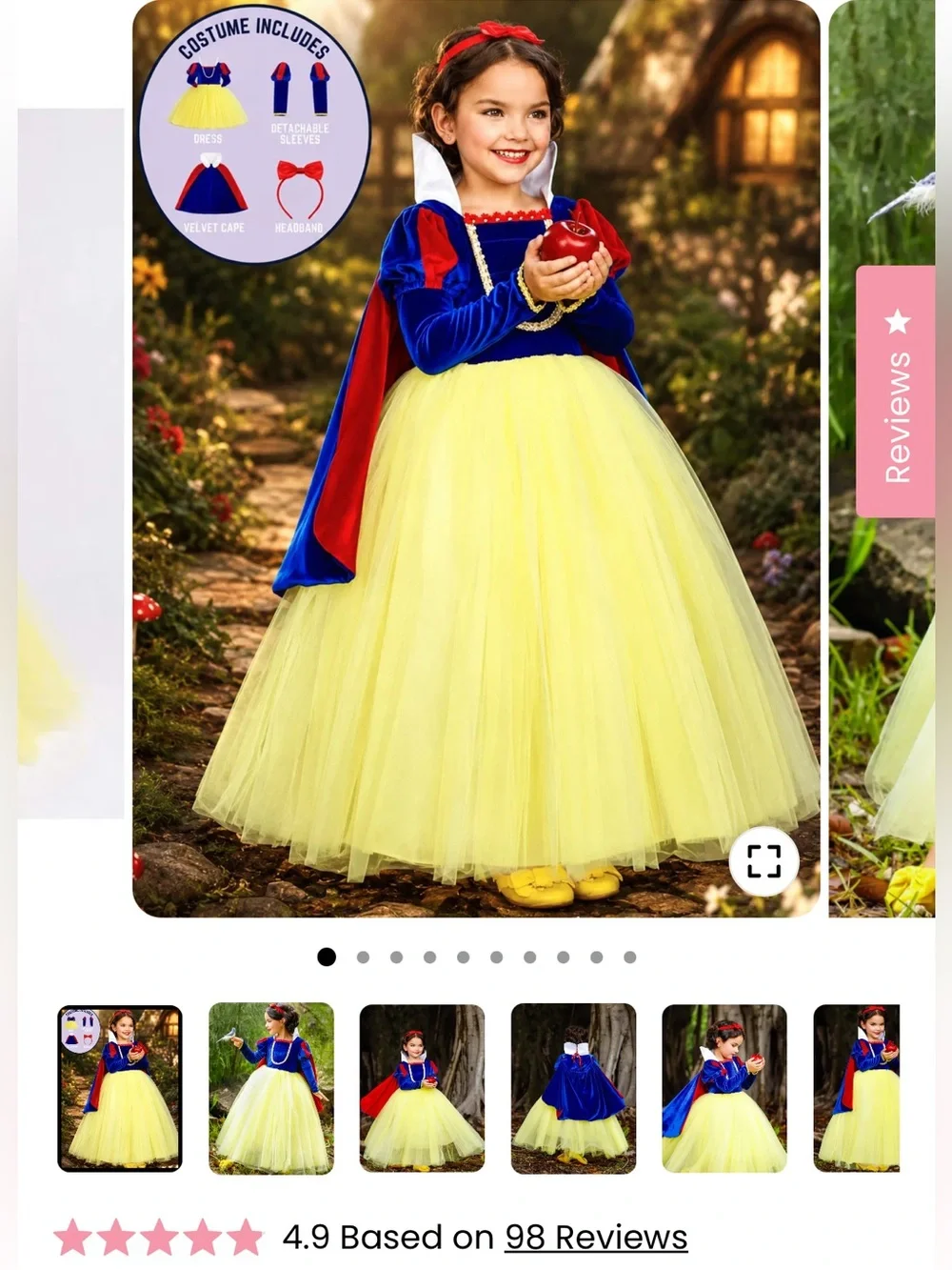 Girls Snow White Costume Mia Belle Girls